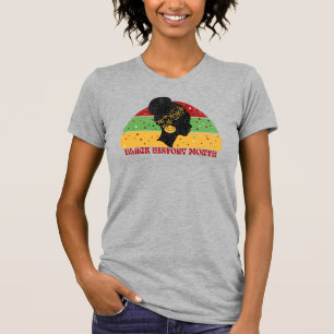 Retro Black History Maand African Woman T-shirt