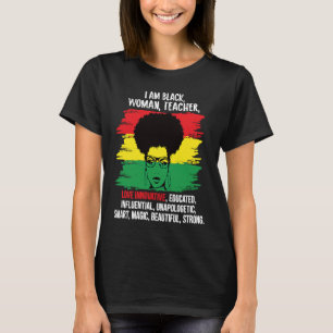 Retro Black History Mah Proud Black Teacher Magi T-shirt