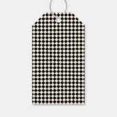 Retro Black Ivory Old Money Wedding Thank You Cadeaulabel (Achterkant)