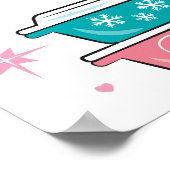 Retro Black Kitty Katten Pyrex Midden-eeuws waanzi Poster (Hoek)