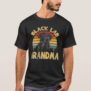 Retro Black Lab Grandma Black Labrador Mot T-shirt