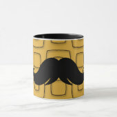 Retro Black Mustache Mok (Midden)