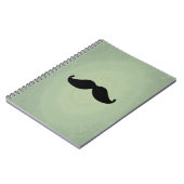  Retro Black Mustache op Shabby Mint Green Notitieboek (Linkerzijde)