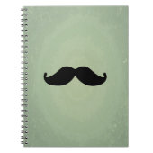  Retro Black Mustache op Shabby Mint Green Notitieboek (Voorkant)