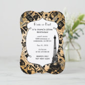 Retro Black of elke kleur en whitepatroon Kaart (Staand voorkant)