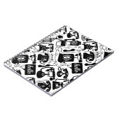 Retro Black of elke kleur en whitepatroon Notitieboek (Linkerzijde)