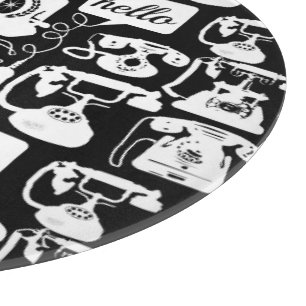 Retro Black of elke kleur en whitepatroon Snijplank