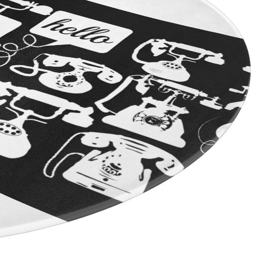 Retro Black of elke kleur en whitepatroon Snijplank (Hoek)