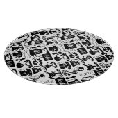 Retro Black of elke kleur en whitepatroon Snijplank (Hoek)