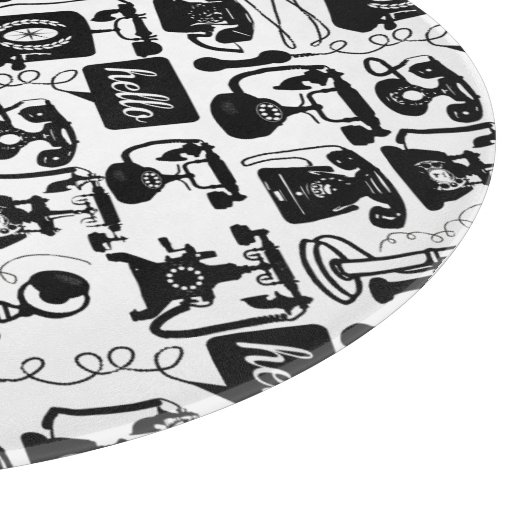 Retro Black of elke kleur en whitepatroon Snijplank (Hoek)