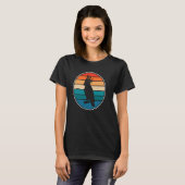 Retro Black Parrots Style Cute Parrot Bir T-shirt (Voorkant volledig)