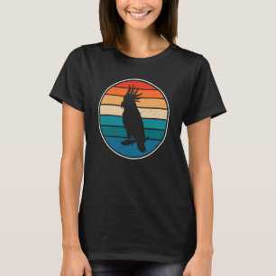 Retro Black Parrots Style Cute Parrot Bird T-shirt