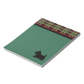 Retro Black Plaid Schotse Terrier Notitieblok Gift (Linkerzijde)