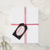 Retro Black Polka Dot Kitchen Baking Gift Labels Cadeaulabel (Met Touw)
