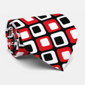 Retro Black Red White Stropdas (Opgerold)