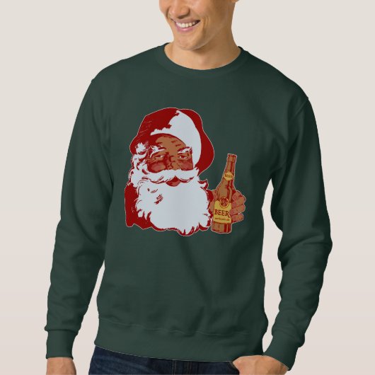 Retro Black Santa Claus met een feestelijke kerstm Trui (Voorkant)