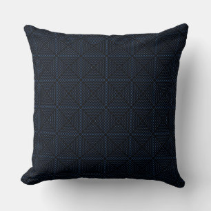 Retro Black Squares Patroon Kussen