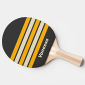 Retro Black Sun Across Striping with Name Tafeltennisbatje (Zijkant)