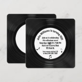 Retro Black Vinyl LP Record 100ste Verjaardagsfees Kaart (Voorkant / Achterkant)