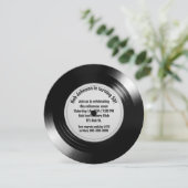 Retro Black Vinyl LP Record 50ste Verjaardagsfeest Kaart (Staand voorkant)