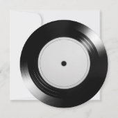 Retro Black Vinyl LP Record 65e Verjaardagsfeest Kaart (Achterkant)