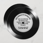 Retro Black Vinyl LP Record 70ste Verjaardag Party Kaart (Voorkant / Achterkant)