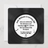 Retro Black Vinyl LP Record 90ste Verjaardagsfeest Kaart (Voorkant)