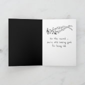 Retro Black Vinyl LP Record voor Verjaardag Kaart (Binnen)