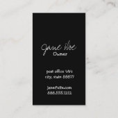 Retro Black Visitekaartje (Achterkant)