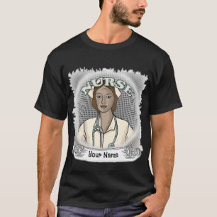 Retro Black Vrouw Nurse T-shirt