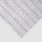 Retro Black & White Abstract patroon Tissuepapier (Detail)