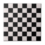 Retro Black White Checkerboard Pattern Tegeltje<br><div class="desc">Koel een nieuw,  ingecheckt patroonontwerp,  modern interieurontwerpdecor voor thuis,  woonkamer,  kleuterkamer,  kinder kamer. Gecontroleerde kleurrijke gordijnen,  tapijt,  telefoondoosje. Gecontroleerde 70s en 60s trendontwerp. Zwart-witcheckers</div>