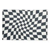 Retro Black White Checksed Checkered Dorm Kussensloop (Achterkant-Links)