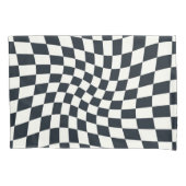 Retro Black White Checksed Checkered Dorm Kussensloop (Voorkant-Links)