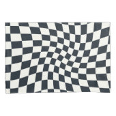 Retro Black White Checksed Checkered Dorm Kussensloop (Voorkant-Rechts)