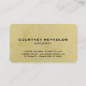 Retro Black White en Beige Chevron Pattern Visitekaartje (Achterkant)