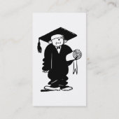 Retro Black & White Funny Afstuderen Boy Contactkaartje (Achterkant)
