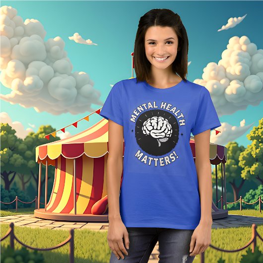 Retro Black & White: Geestelijke gezondheid is bel T-shirt