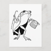Retro Black & White Gentleman Frog Briefkaart (Voorkant)
