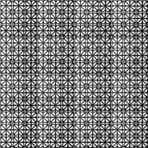 Retro Black White Geometric Lines Patroon Tegeltje