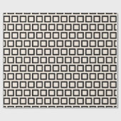 Retro Black White Geometric Mid Century Modern Cadeaupapier (Vlak)