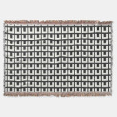 Retro Black White Geometric Mid Century Modern Deken (Voorkant)