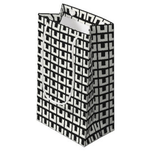 Retro Black White Geometric Mid Century Modern Klein Cadeauzakje