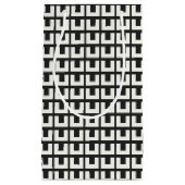 Retro Black White Geometric Mid Century Modern Klein Cadeauzakje (Voorkant)