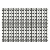 Retro Black White Geometric Mid Century Modern Tafelkleed (Voorkant (Horizontaal))