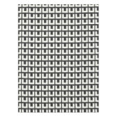 Retro Black White Geometric Mid Century Modern Tafelkleed (Voorkant)