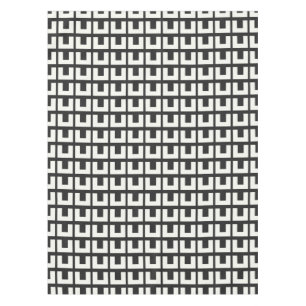 Retro Black White Geometric Mid Century Modern Tafelkleed