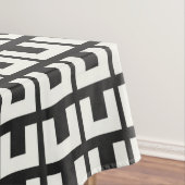 Retro Black White Geometric Mid Century Modern Tafelkleed (Voorbeeld)