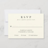 Retro Black White Geometric Tile Elegant Wedding RSVP Kaartje (Voorkant)