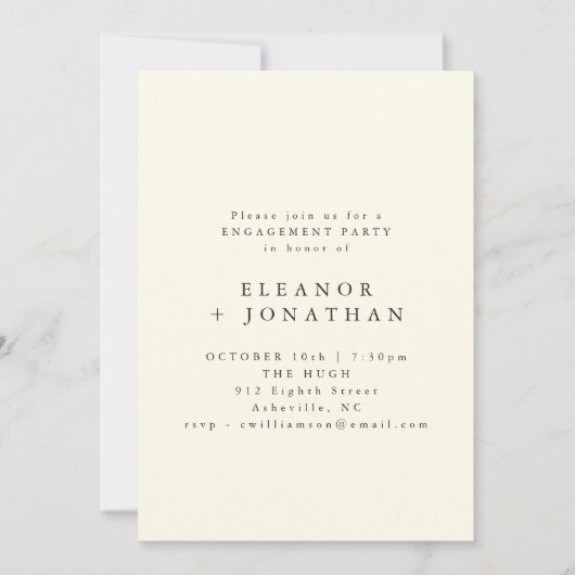 Retro Black White Geometric Tile Engagement Party Kaart (Voorkant)